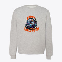 Ford F-1, Happy Halloween Classic Crewneck Sweatshirt - Spooky Halloween Truck Design