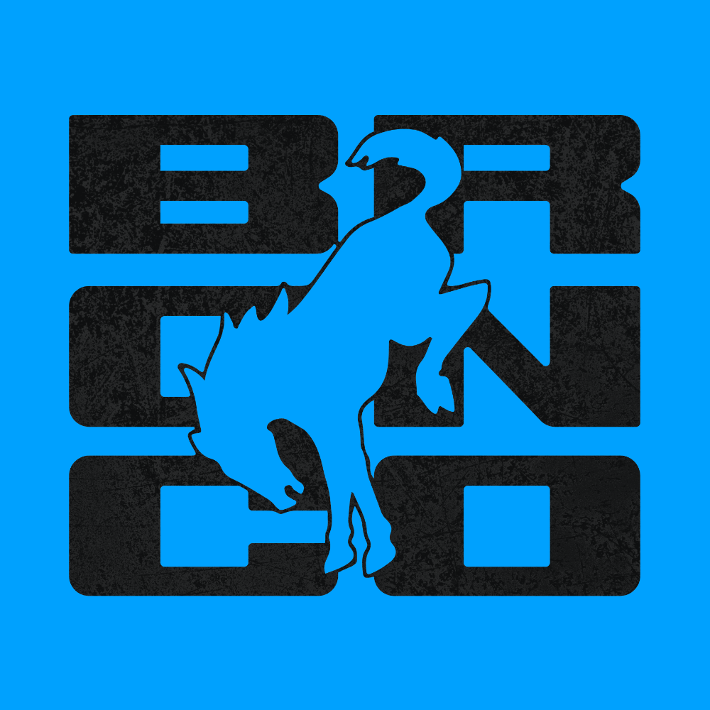 Ford Bronco Classic Crewneck Sweatshirt - Leaping Mustang Silhouette Emblem