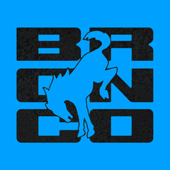 Ford Bronco Basic T-Shirt - Dynamic Rearing Bronco Silhouette Design